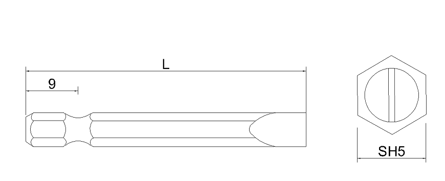 SH5一字起子頭